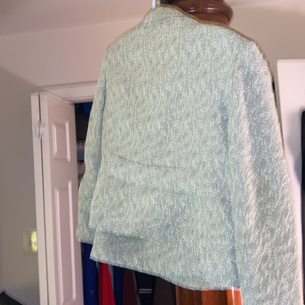 2 Pcs Skirt Set W Embedded Leaf Print Green - image 5